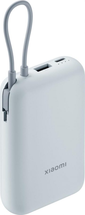 Xiaomi Powerbank 10000mAh ar iebūvētu USB-C kabeli, ledus zils