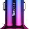 Baseus Magic Series PPS automašīnas lādētājs USB-C/USB-A 45W rozā-zils