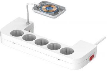 Лента защиты от перенапряжения Energizer 5x SCHUKO 2x USB-A 1x USB-C 2500 Вт 10 А 2 м магнитный кабель