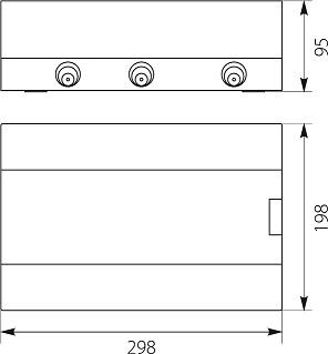 Modulāra sadales skapis 1x12 virsmas montāžai (N+PE) IP40 SRn-12
