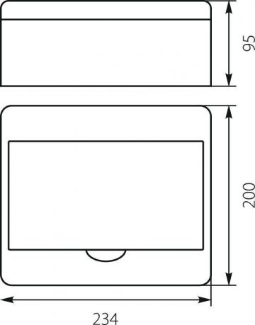 Sadales panelis n/t RN-8 Fala (N+PE) IP40 200x234x95mm, balts | 7.2 Elektro-Plast Opatówek