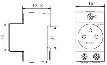 Moodulpesa, DIN-liistule TH-35, Noark Ex9DS-F 106194 jaotuspaneelile