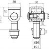 Cinkota eņģe PSG 61.001.01 metināšanai - M16 vītne (cinkota cilpa)