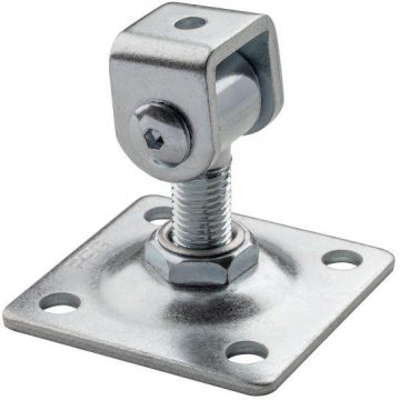 PSG 61.018.01 eņģe ar plāksnīti 80x80x3mm - M16 vītne (regulējama, cinkota cilpa)