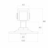 PSG 61.019 eņģe ar plāksni 100x100x4mm - M20 vītne (regulējama)