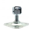 PSG 61.019.01 eņģe ar plāksnīti 100x100x4mm - M20 vītne (regulējama, cinkota cilpa)