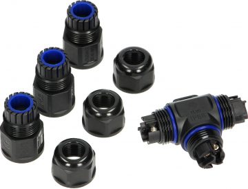 Connector cable sleeve T-type connection IP68, 3x4mm², 450V/25A OR-AE-13602