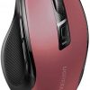 Ugreen MU006 bezvadu optiskā pele USB 2.4GHz / Bluetooth 5.0 4000 DPI - sarkana