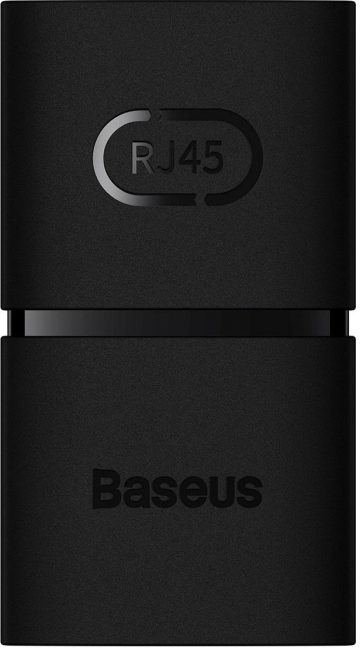 Baseus AirJoy sērijas 2 gab. Ethernet RJ-45 tīkla kabeļu savienotājs - melns