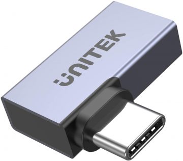 Unitek USB-C uz USB-C adapteris, leņķveida, plakans Unitek USB-C uz USB-C adapteris, leņķveida, plakans