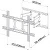 LED/LCD TV stiprinājums AR-87 ART 40-80" 60KG vertikāla/horizontāla regulēšana 46cm