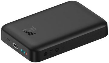Išorinė baterija „Baseus Magnetic Mini PPCX070001“ 10000mAh „MagSafe“ 15W PD QC 20W USB-C + laidas