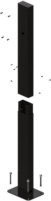 Greencell HabuDen staba stiprinājuma stabs HabuDen sienas kastei EVGCAKHP1 uzlādes stacijai