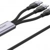 Unitek USB 3 vienā uzlādes kabelis, melns