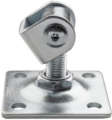 PSG 61.018.01 eņģe ar plāksnīti 80x80x3mm - M16 vītne (regulējama, cinkota cilpa)