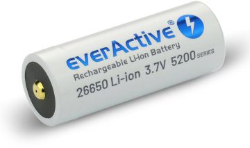 Аккумулятор 26650 Li-ion 3,7 В everActive 5200 мАч micro USB (1 шт.) с защитой Аккумулятор 26650 Li-ion 3,7 В everActive 5200 мАч micro USB (1 шт.) с защитой