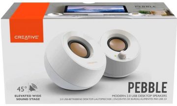 Creative Pebble 2.0 USB datora skaļruņi, balti