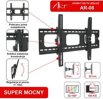 TV sienas stiprinājums LED/LCD ART 32-100