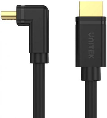 HDMI kabelis Unitek Y-C1002 leņķveida HDMI 2.0 90 grādu 4K 3m