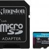 Карта памяти microSD Kingston CanvasGo! Plus 200 МБ/с A2 U3 V30 64 ГБ + адаптер