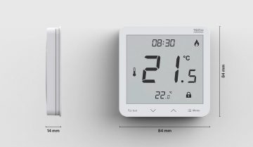 Vadu divstāvokļu iebūvējamie istabas termostati, melni, ST-297z v3 Tech kontrolieri