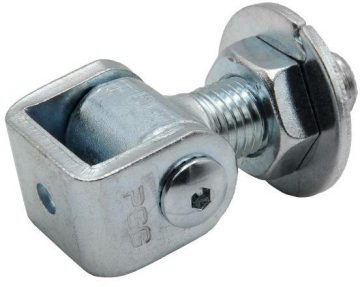 PSG 61.013.01 metināšanas eņģe - M20 vītne (regulējama, cinkota cilpa)