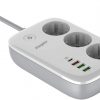 Energizeri nutikas toiteallikas koos Wi-Fi ja rakendusega 3x SCHUKO 3x USB-A 1x USB-C 2500 W 10A 2M kaabel