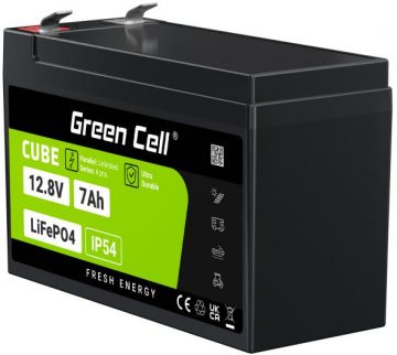 Ličio geležies fosfato akumuliatorius LiFePO4 žalias elementas 12,8 V 7Ah LFPGC12V7 AH Ličio geležies fosfato akumuliatorius LiFePO4 žalias elementas 12,8 V 7Ah LFPGC12V7 AH