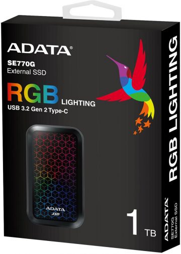 ĀRĒJAIS DISKS ADATA SSD SE770G 512G USB3.2-A/C RGB