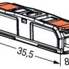 Universāls ātrais savienotājs LĪNIJA/VADS 2x 0,2-4 mm2 WAGO 221-2411 (60 gab. iepakojumā)