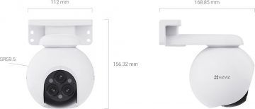 Ezviz H80f Multi IP kamera ar trīskāršu objektīvu 12MPx (3 x 2K+)