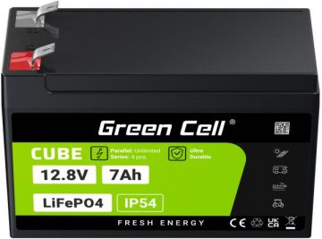 Ličio geležies fosfato akumuliatorius LiFePO4 žalias elementas 12,8 V 7Ah LFPGC12V7 AH Ličio geležies fosfato akumuliatorius LiFePO4 žalias elementas 12,8 V 7Ah LFPGC12V7 AH
