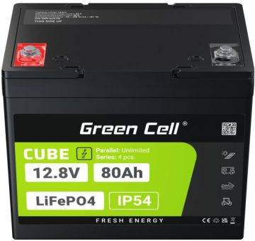 LIITIUM RAUDFOSFAAT AKU LiFePO4 Roheline elemendi kuubik 12,8 V 80 Ah LFPGC12V80 AH