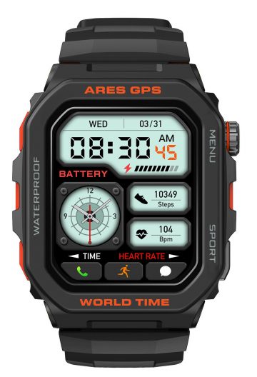 Zeblaze Ares GPS viedpulkstenis — melns