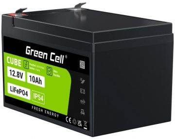 ЛИТИЙ-ЖЕЛЕЗО-ФОСФАТНАЯ БАТАРЕЯ LiFePO4 Green Cell Cube 12,8 В 10 А·ч LFPGC12V10 А·ч