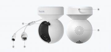 Reolink E Series E540 PTZ 5MP Wi-Fi LED IP kamera Balta Reolink E Series E540 PTZ 5MP Wi-Fi LED IP kamera Balta