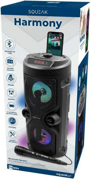 Harmony Squeak SQ1004 BT garsiakalbis, FM radijas, MP3