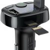 FM RAIDĪTĀJS AUTO LĀDĒTĀJS Baseus Enjoy S-09A 3.4A 2x USB-A microSD BT 4.2