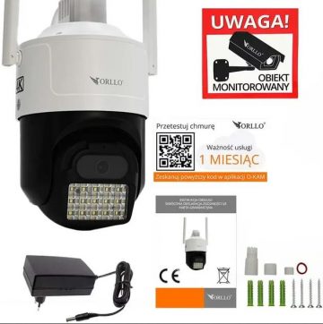 ORLLO Z17 Ultra 4K IP kamera āra lietošanai, rotējoša, GSM, paredzēta SIM kartei