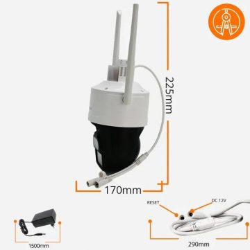 ORLLO Z17 Ultra 4K IP kamera āra lietošanai, rotējoša, GSM, paredzēta SIM kartei