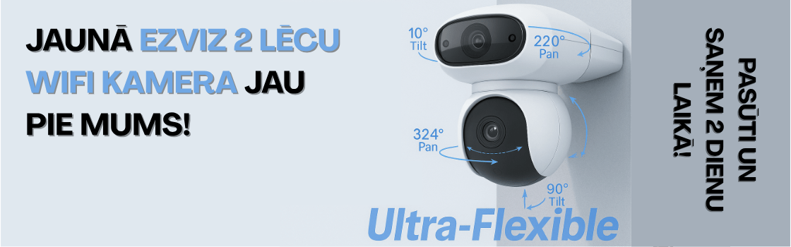 Jaunā Ezviz 2 lēcu WiFi kamera jau pie mums!