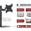 КРЕПЛЕНИЕ ДЛЯ ТЕЛЕВИЗОРА ИЛИ МОНИТОРА AX-FLEXI-DUO-COMBO С ПОЛКОЙ OPTICUM