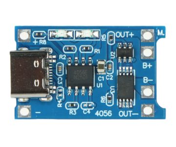 LI-ION AKUMULATORU UZLĀDES MODULIS CHAR-4056-18650/USB-C