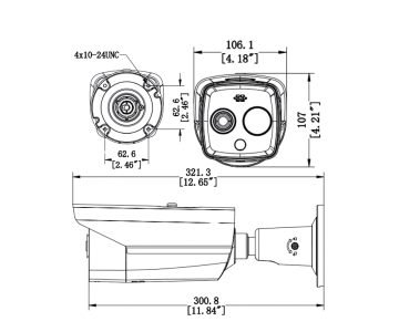 IP HIBRĪDA TERMOKAMERA DS-2TD2628-3/QA 3.6 mm - 720p, 4.3 mm - 4 Mpx Hikvision IP HIBRĪDA TERMOKAMERA DS-2TD2628-3/QA 3.6 mm - 720p, 4.3 mm - 4 Mpx Hikvision