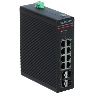INDUSTRIĀLAIS PĀRSLĒGS POE DS-3T1512HP-SI-8P4F/NOPOWER 8-PORTU SFP HikvisionINDUSTRIĀLAIS PĀRSLĒGS POE DS-3T1512HP-SI-8P4F/NOPOWER 8-PORTU SFP Hikvision