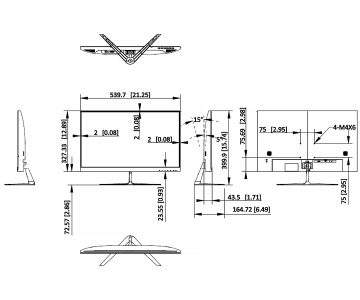 MONITORS HDMI, VGA, AUDIO DS-D5024F2-BV2S 23.8&nbsp;" Hikvision