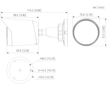 AHD, HD-CVI, HD-TVI, CVBS KAMERA HAC-HFW1239T-A-LED-0280B-S3 Full-Color - 1080p 2.8&nbsp;mm DAHUA