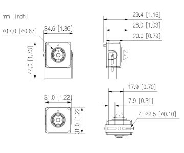 IP KAMERA IPC-HUM4431S-L4 PINHOLE - 4&nbsp;Mpx 2.8&nbsp;mm DAHUA