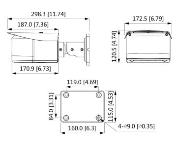 Антивандальная IP-камера IPC-PFW83242-A180-E4 PANORAMA - 32 Mpx, 4 x 2,8 мм DAHUA