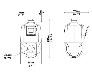 Скоростная купольная IP-камера IPC94144SFW-X25-F40C LightHunter - 4 Мп 4,8 ... 120 мм UNIVIEW